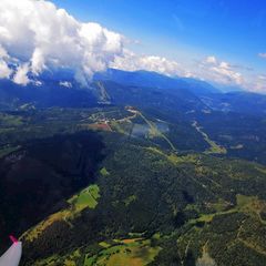 Flugwegposition um 09:25:30: Aufgenommen in der Nähe von Gemeinde Deutsch-Griffen, Österreich in 2703 Meter